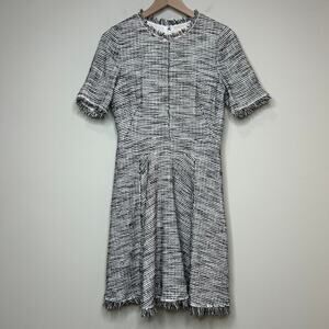 Rebecca Taylor Boucle Tweed A-Line Dress Size 8